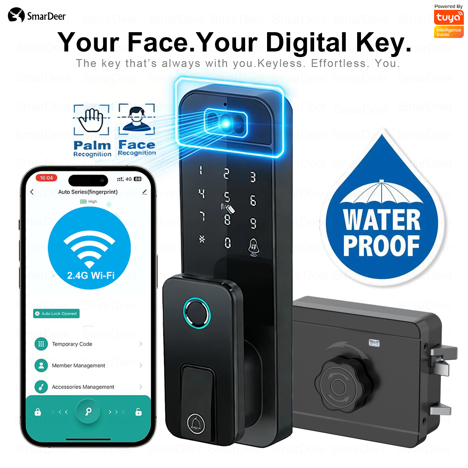 Smart Garden Door Lock - Waterproof Outdoor Smart Door Lock Fingerprint