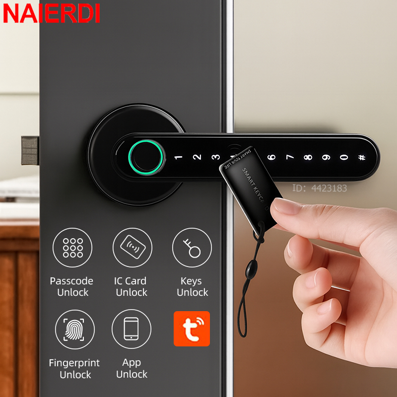 Smart Garden Door Lock - NAIERDI Smart Fingerprint Door Lock Tuya