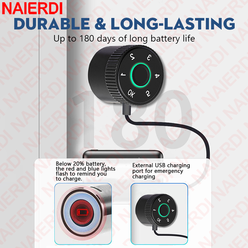 NAIERDI Smart Electronic Lock  - Smart Garden Door Lock avaliação e preço