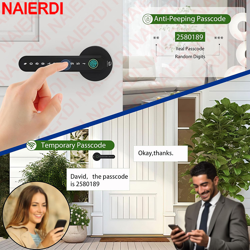 NAIERDI Smart Fingerprint Door - Smart Garden Door Lock avaliação e preço