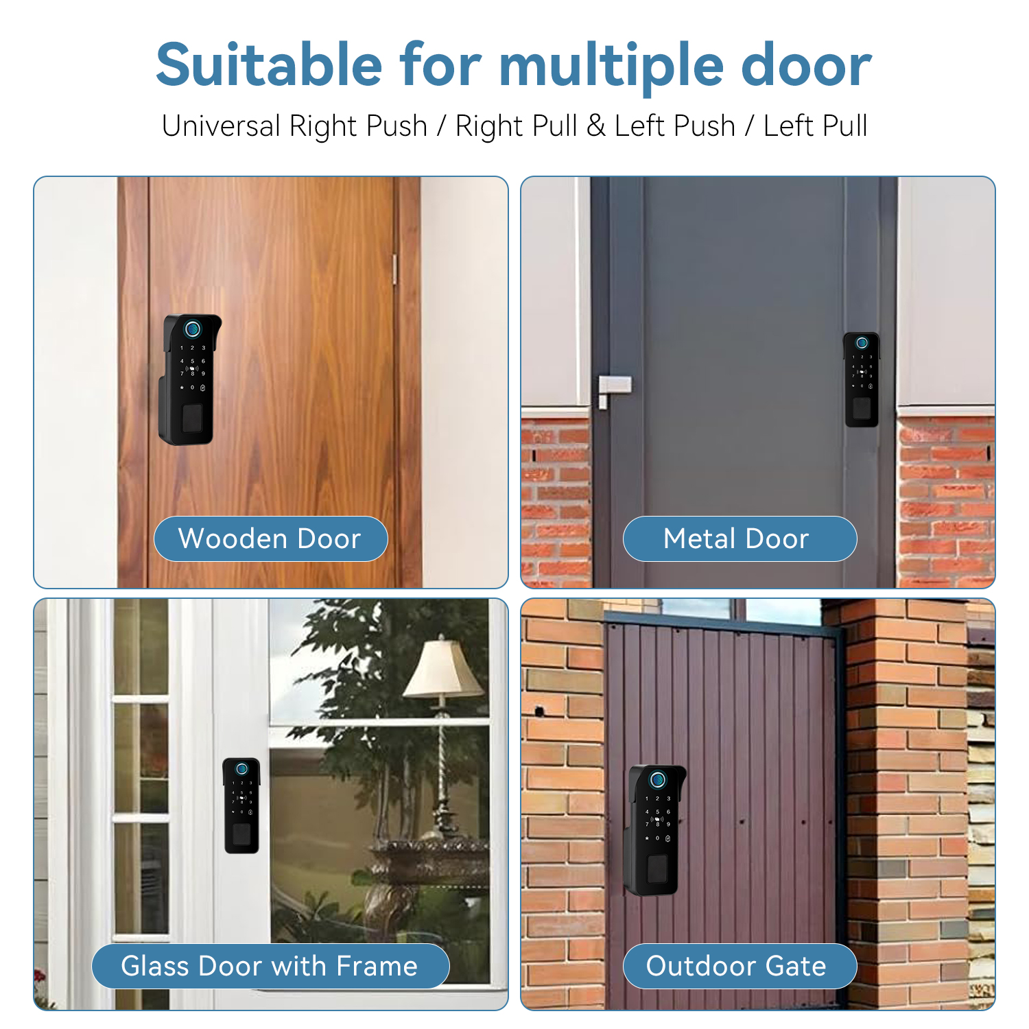 Waterproof Smart Door Lock Fin - Smart Garden Door Lock avaliação e preço