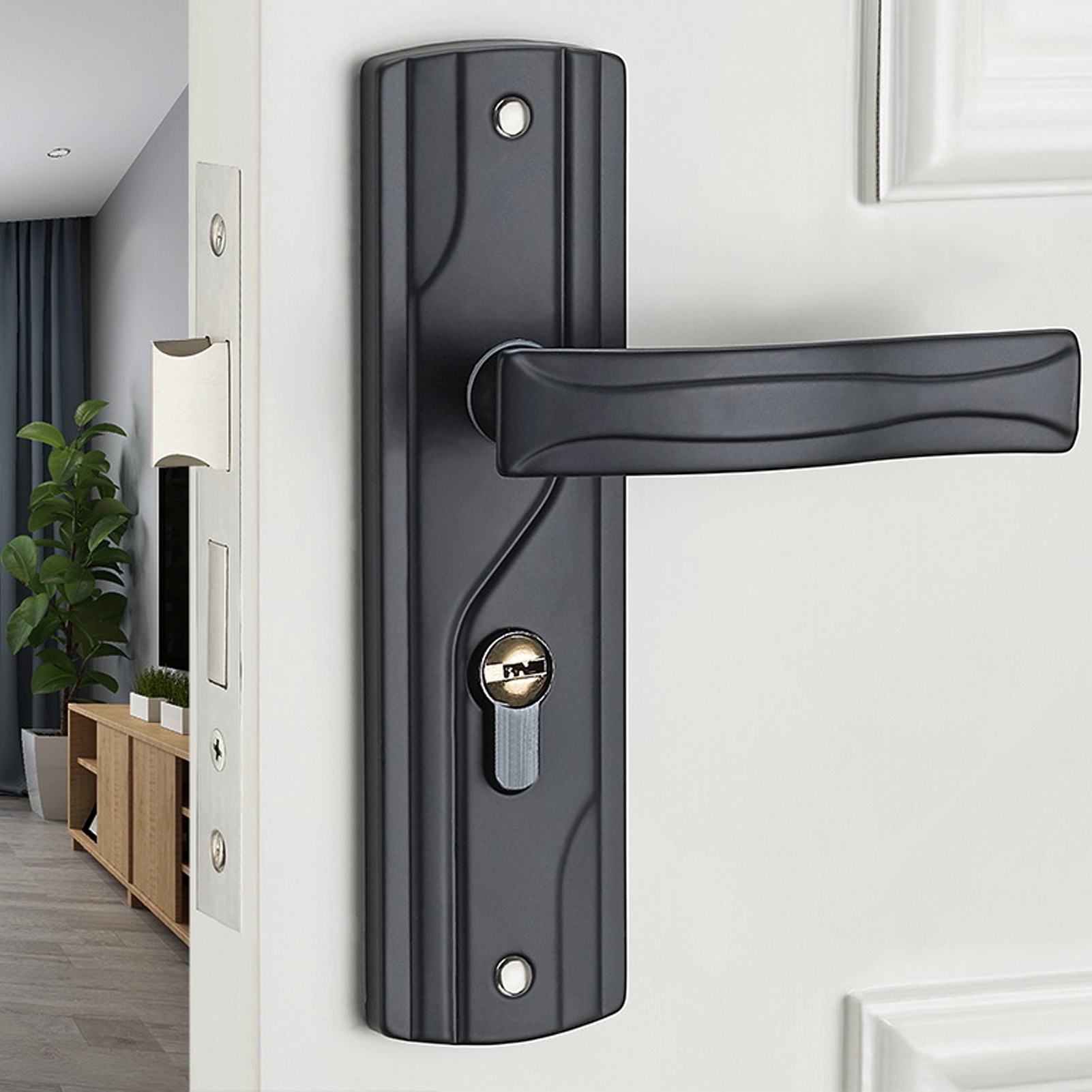Door Handle Lock Manganese Ste - Smart Garden Door Lock avaliação e preço