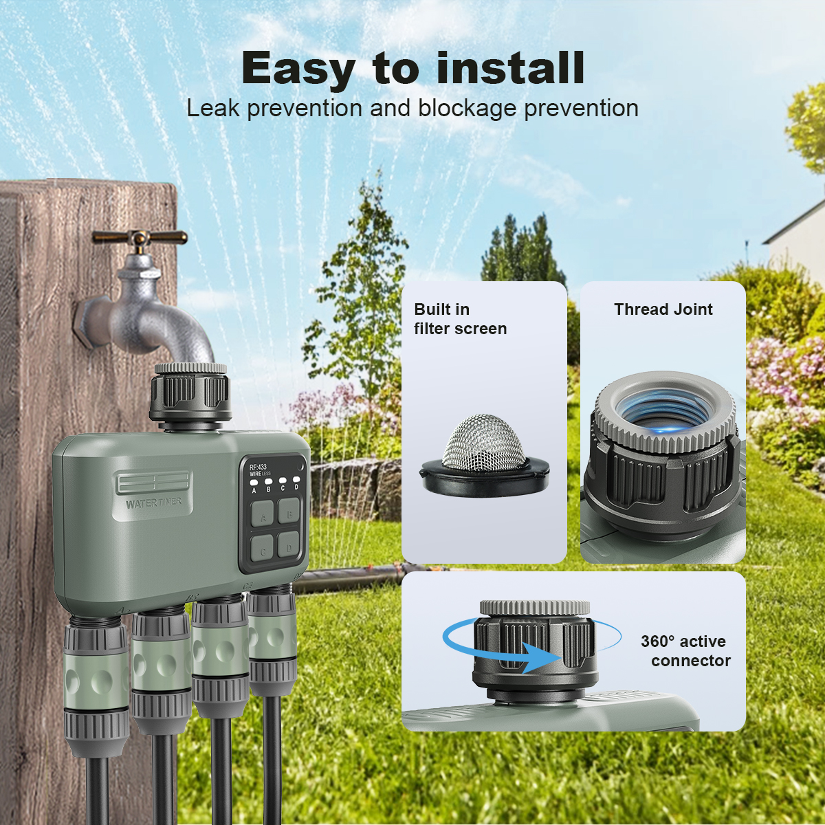 4 Outlet Programmable Water Ti - Smart Garden Kit avaliação e preço