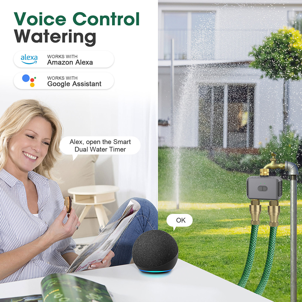 Tuya 2 Zone Watering Timer Gar - Gardena Smart Irrigation Control avaliação e preço