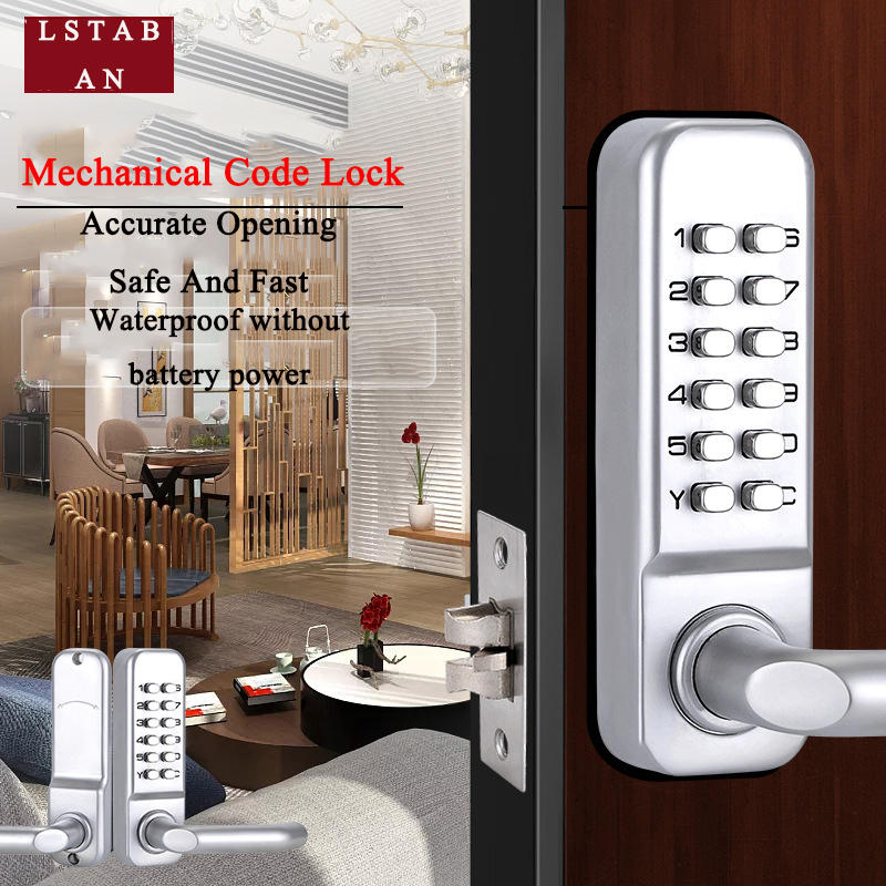 Silver Long Handle Keyless Mec - Smart Garden Door Lock avaliação e preço